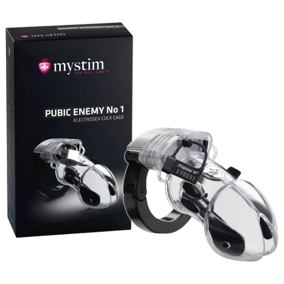 mystim - elektro penis kooi - verstelbaar siliconen afsluiting