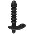 Black Velvet geribbeld vibrator - middelgroot (zwart)