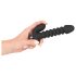 Black Velvet geribbeld vibrator - middelgroot (zwart)