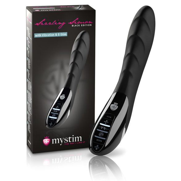 mystim Sizzling Simon - elektro-stimulerende vibrator (zwart)