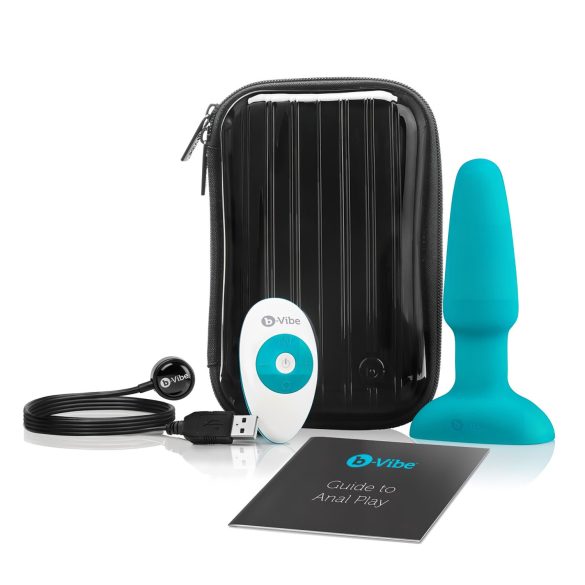 b-Vibe - roterende anaal vibrator met beads (turquoise)