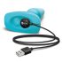b-Vibe - roterende anaal vibrator met beads (turquoise)