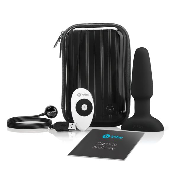 b-Vibe - Roterende parel anaal vibrator (zwart)