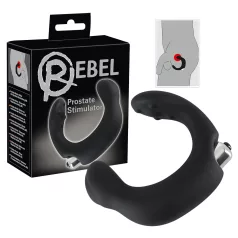 Rebel - prostaat vibrator gebogen - siliconen - zwart
