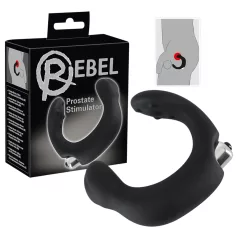 Rebel - prostaat vibrator gebogen - siliconen - zwart