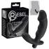 Rebel - prostaatvibrator met penis (zwart)