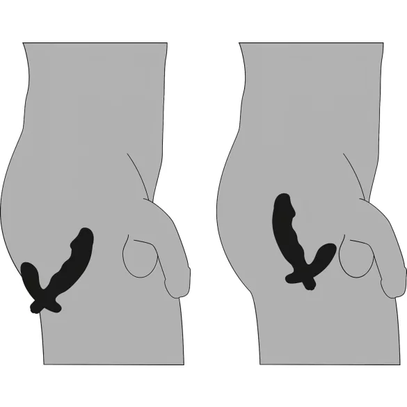Rebel - prostaatvibrator met penis (zwart)