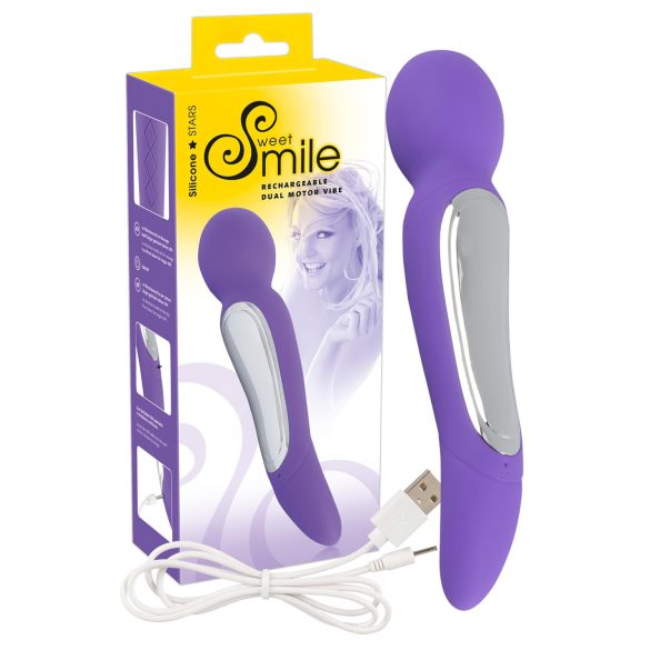 SMILE Toverstok - 2-motorige massager vibrator (paars)