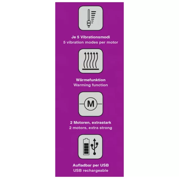 Javida - verwarmende clitorisstimulator vibrator (paars)