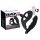 Black Velvet - Anale vibrator met penis- en balkring (zwart)