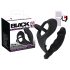 Black Velvet - Anale vibrator met penis- en balkring (zwart)