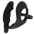 Black Velvets - anaal vibrator met penis- en balringen - zwart
