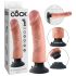 King Cock 9 zuignap vibrator (23 cm) - natuurlijk