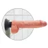 King Cock - dildo met zuignap en vibratie - 25 cm - huidkleurig