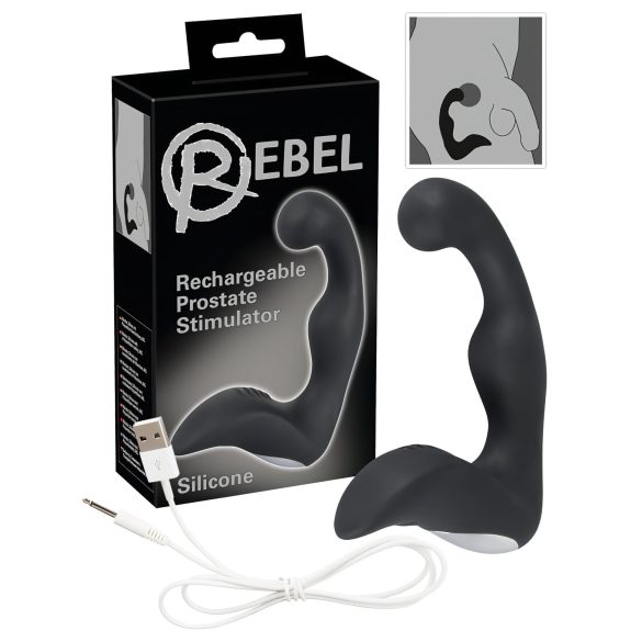 Rebel - oplaadbare prostaatvibrator (zwart)