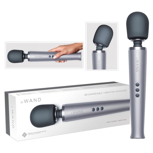 le Wand - exclusieve, oplaadbare massagevibrator (zilver)