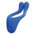 BeauMents Doppio - oplaadbaar, 3-motoren partnervibrator (blauw)