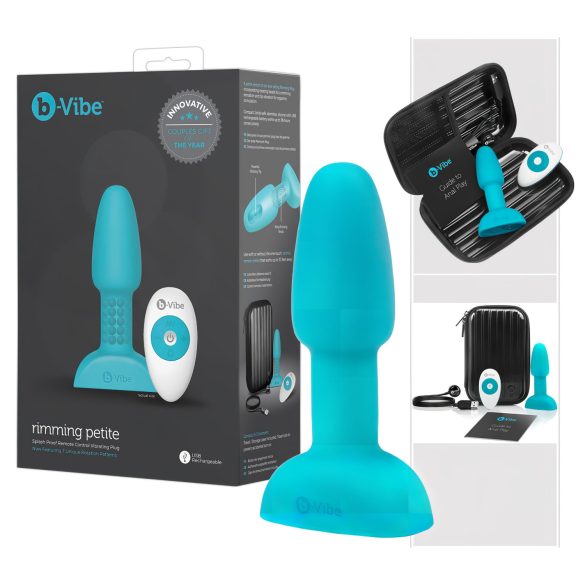 b-Vibe Rimming - ronddraaiende anale vibrator (turkoois)