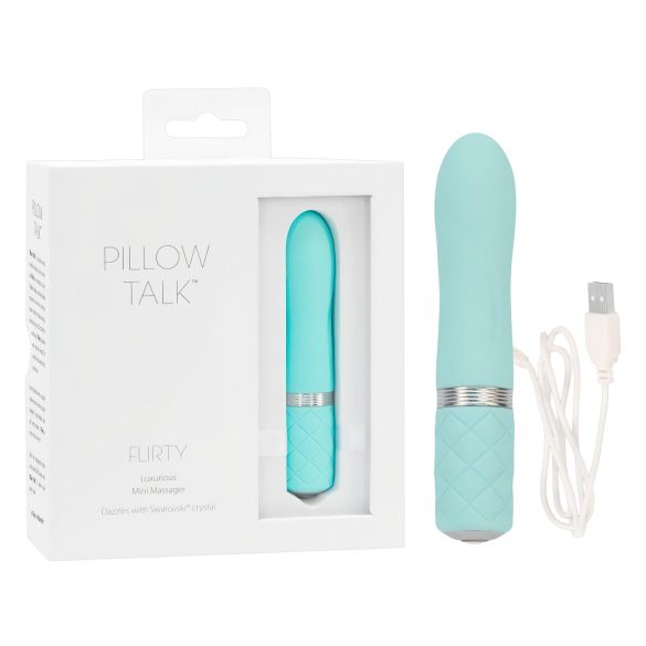 Pillow Talk Flirty - oplaadbare staafvibrator (turquoise)