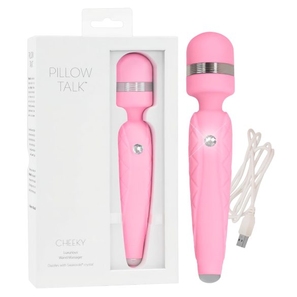 Pillow Talk Cheeky Wand - oplaadbare massage vibrator (roze)