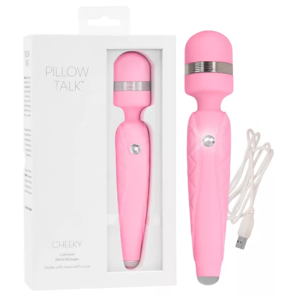 Pillow Talk Cheeky Wand - oplaadbare massagevibrator (roze)