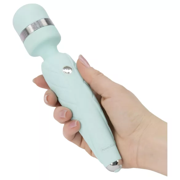 Pillow Talk Cheeky Wand - oplaadbare massage vibrator - turquoise