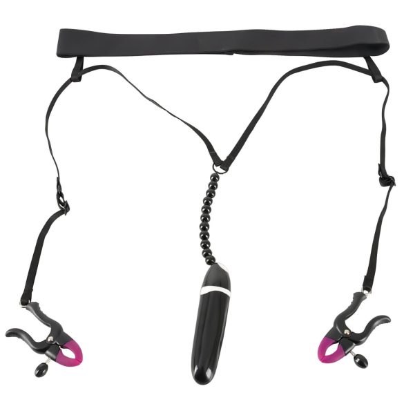 Bad Kitty - Vibrerende Clitorisclip & Slip - Zwart (S-L)
