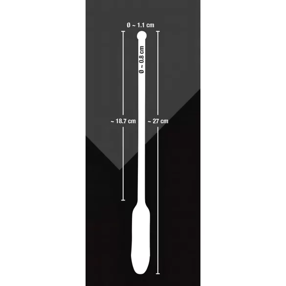 You2Toys - vibrerende urethrale dilator - siliconen - zwart (8-11mm)