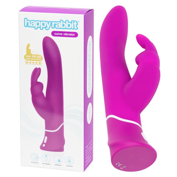 Happyrabbit Curve - waterdichte clitorisstimulator vibrator (paars)