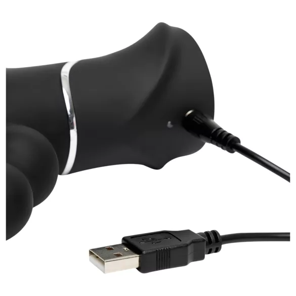 Happyrabbit Triple - vibrator voor clitoris en anus - oplaadbaar - zwart