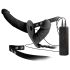 Double Thruster - zwarte dubbele strap-on vibrator