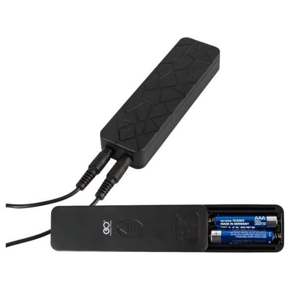 Double Thruster - strap-on dubbele vibrator - zwart