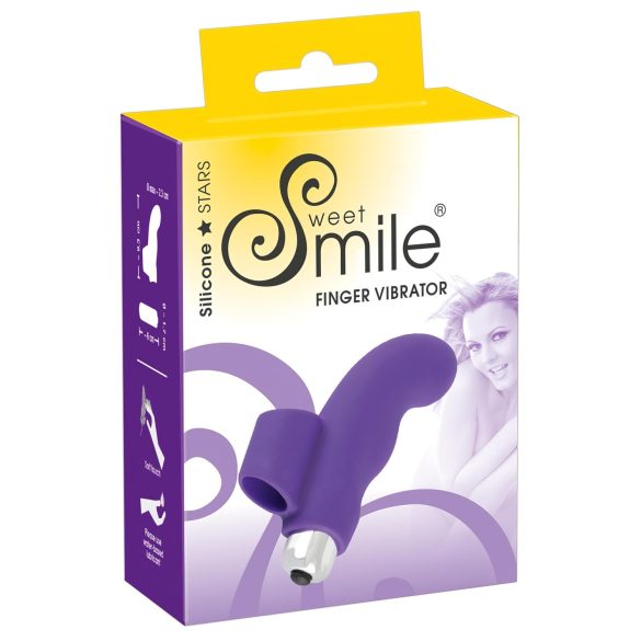 SMILE Finger - golvende siliconen vingervibrator (paars)