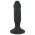 Black Velvet - oplaadbare anaal vibrator met penis (zwart)