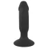 Black Velvets - oplaadbare anaal vibrator met penisvorm - zwart
