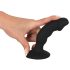 Black Velvet - oplaadbare anaal vibrator met penis (zwart)