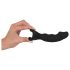 Black Velvet - oplaadbare anaal vibrator met penis (zwart)