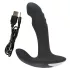 Rebel - prostaat vibrator met roterende kralen - zwart