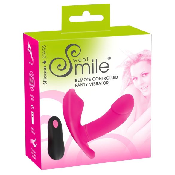 SMILE Panty - Oplaadbare, draadloze strapon vibrator (pink)