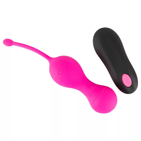 SMILE Love Balls - draagbare, oplaadbare, radiografische vibrerende eitjes (roze)