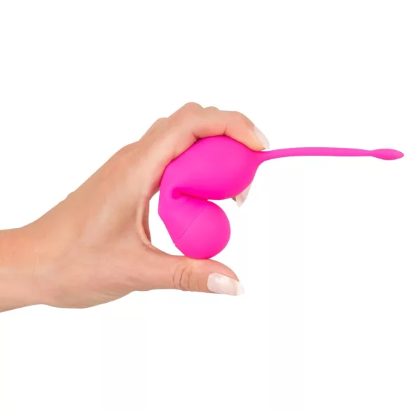 SMILE Love Balls - draagbare, oplaadbare, radiografische vibrerende eitjes (roze)