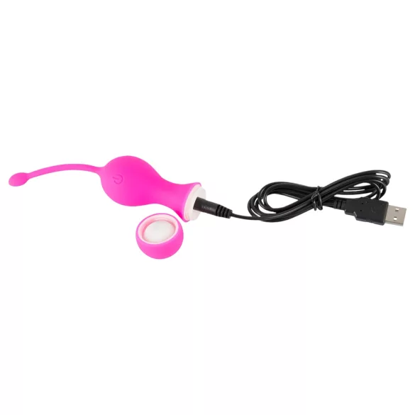 SMILE Love Balls - draagbare, oplaadbare, radiografische vibrerende eitjes (roze)