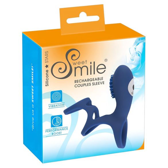 SMILE Koppel - oplaadbare, vibrerende penismanchet (blauw)