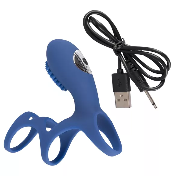 SMILE Couple - vibrerende penismanchet - oplaadbaar - blauw