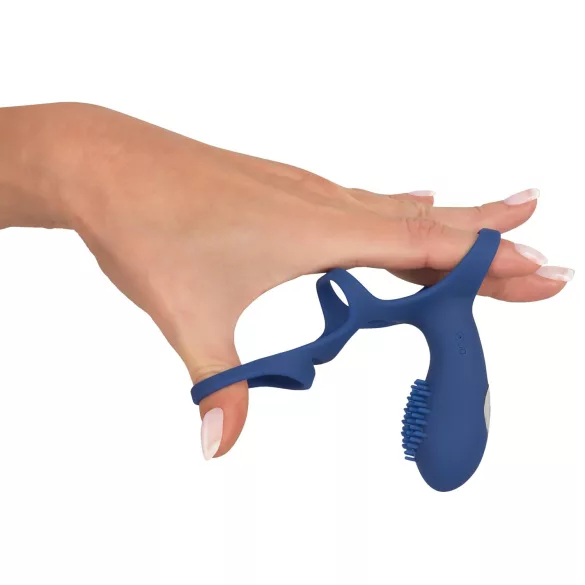 SMILE Couple - vibrerende penismanchet - oplaadbaar - blauw