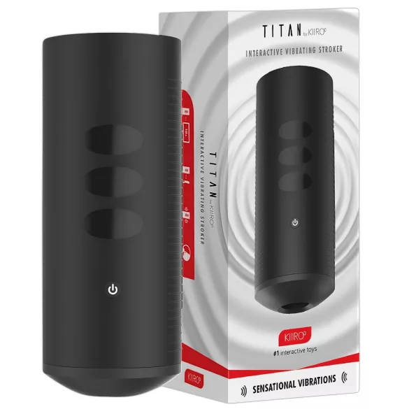 Kiiroo Titan Experience - oplaadbare interactieve masturbator (zwart)