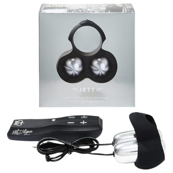 HOT Octopuss JETT - 2-motorige eikelvibrator (zwart)