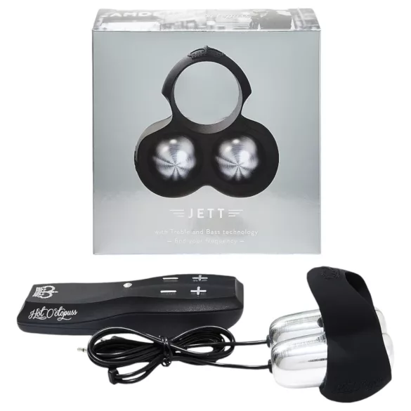 HOT Octopuss JETT - penistopje vibrator - 2 motoren - zwart