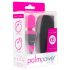 PalmPower Pocket Wand - mini roze-zwarte massagestav vibrator