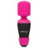PalmPower Pocket Wand - mini roze-zwarte massagestav vibrator